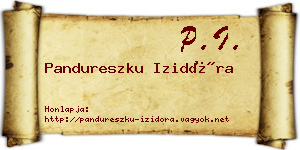 Pandureszku Izidóra névjegykártya